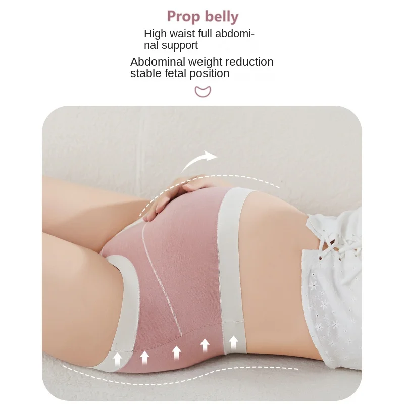 High waist pregnant women underwear pure cotton belly support postpartum pregnancy leggings women