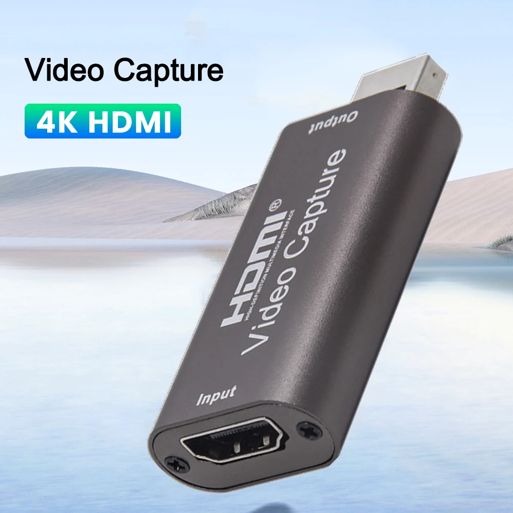 4K Video Capture Card USB 2.0 HDMI-compatible Grabber Recorder For Game Capture Camcorder Camera Live Streaming Recording