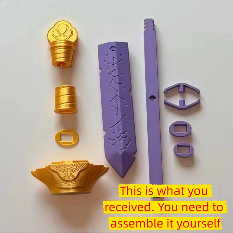 Mini épée Rumi assemblée avec armes symbole, accessoires de jeu de rôle pour groupe de filles, idole, accessoires de Costume de carnaval d'halloween, cadeau pour enfant