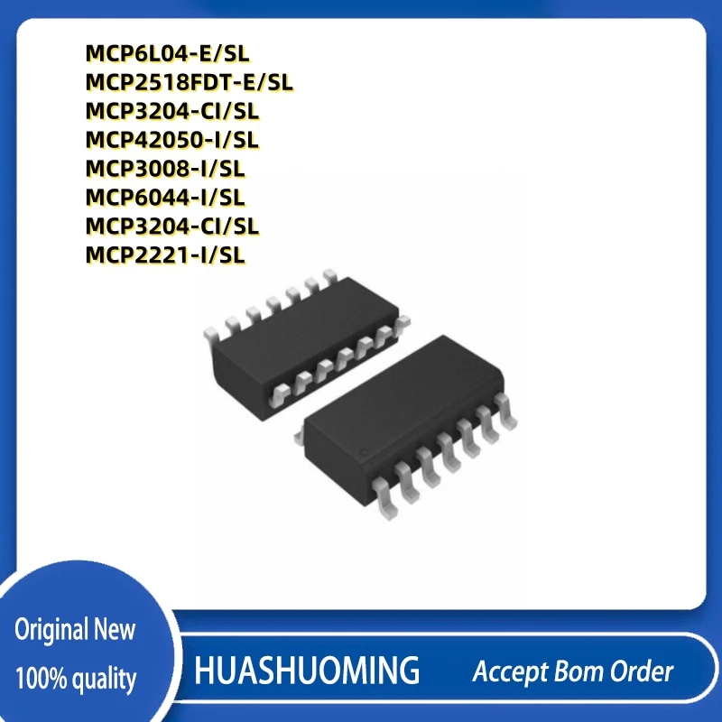 NEW 10Pcs/LOT MCP2518FDT-E-SL MCP6L04-E-SL MCP3204-I-SL MCP42050-I-SL MCP3008-I-SL MCP6044-I-SL MCP3204-CI-SL MCP2221-I-SL