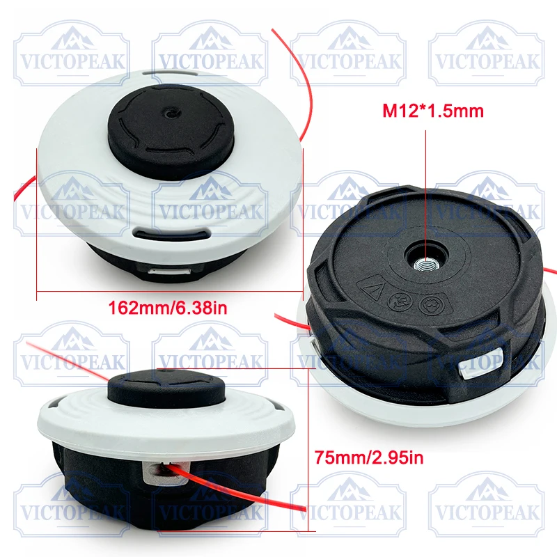Garten-Elektrowerkzeug M12*1,5mm Qualitäts-Automatischer Rasentrimmerkopf 46-2 für Freischneider – Detail 6