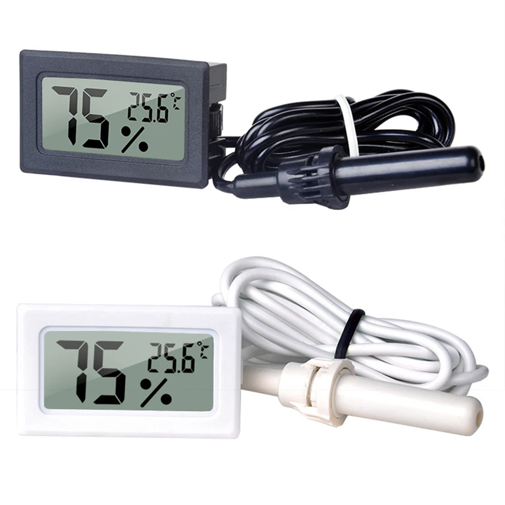 FY-12 Mini LCD Digitalthermometer Hygrometer Messgerät Tester Sonde Inkubator Aquarium Temperatur- und Feuchtigkeitsmesser Sensor Detektor – Detail 4