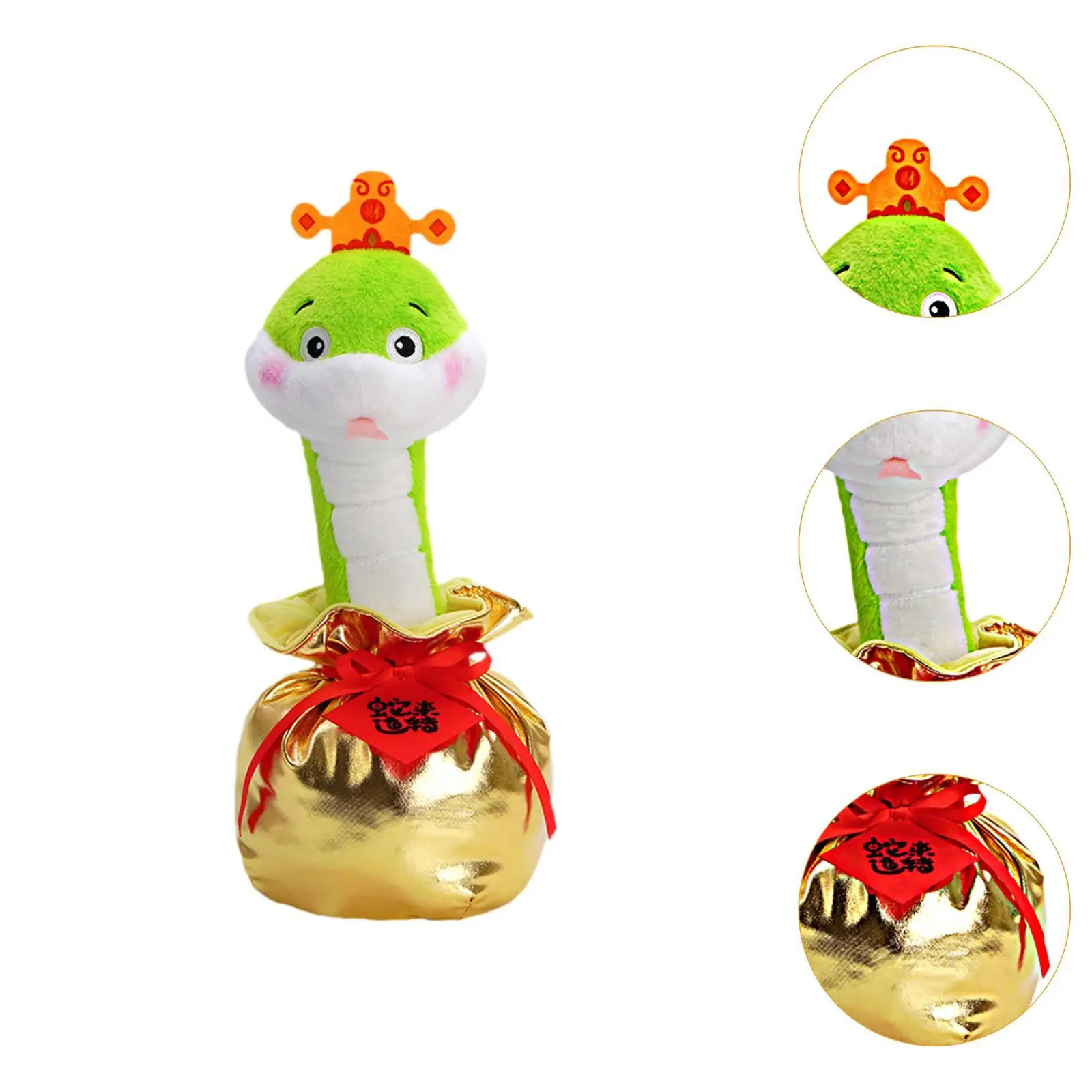 Dancing New Year Snake Doll Cartoon for Chinese New Year Cafe Restaurant