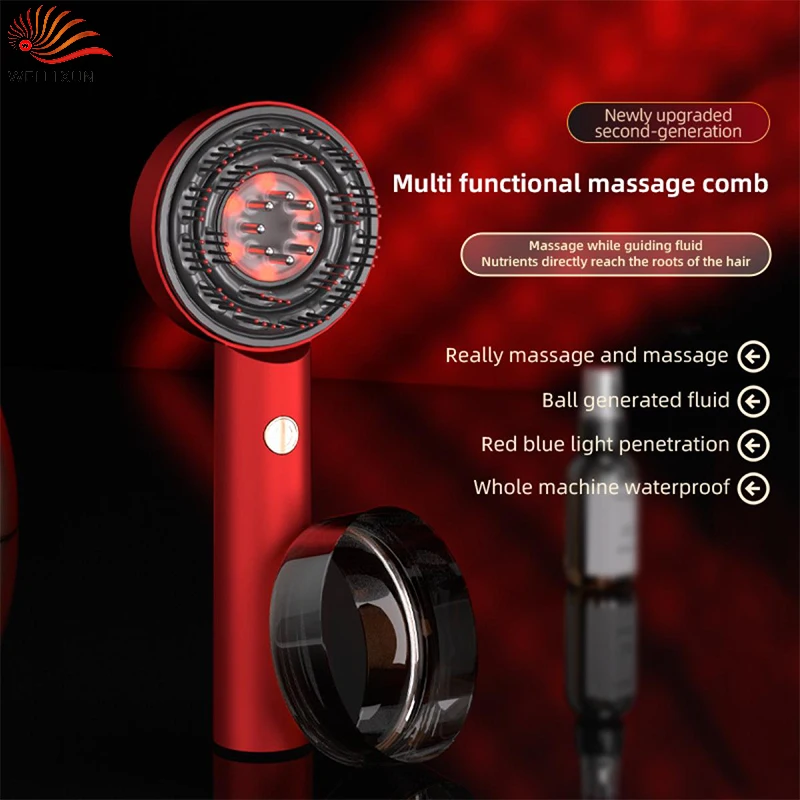 

Электрические массажеры для кожи головы, акупунктурный красный свет, массажер для волос, фолликул, массажная расческа для роста волос, эссенция, аппликатор масла