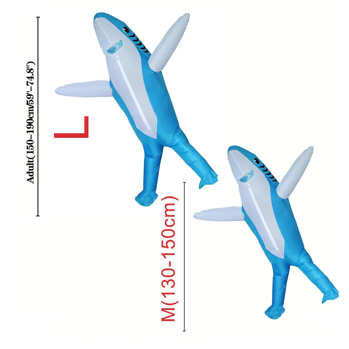성인 블루 상어 풍선 의상 크리스마스 애니메이션 코스프레 의상 Seafish 상어 마스코트 멋진 파티 역할 놀이 Disfraz