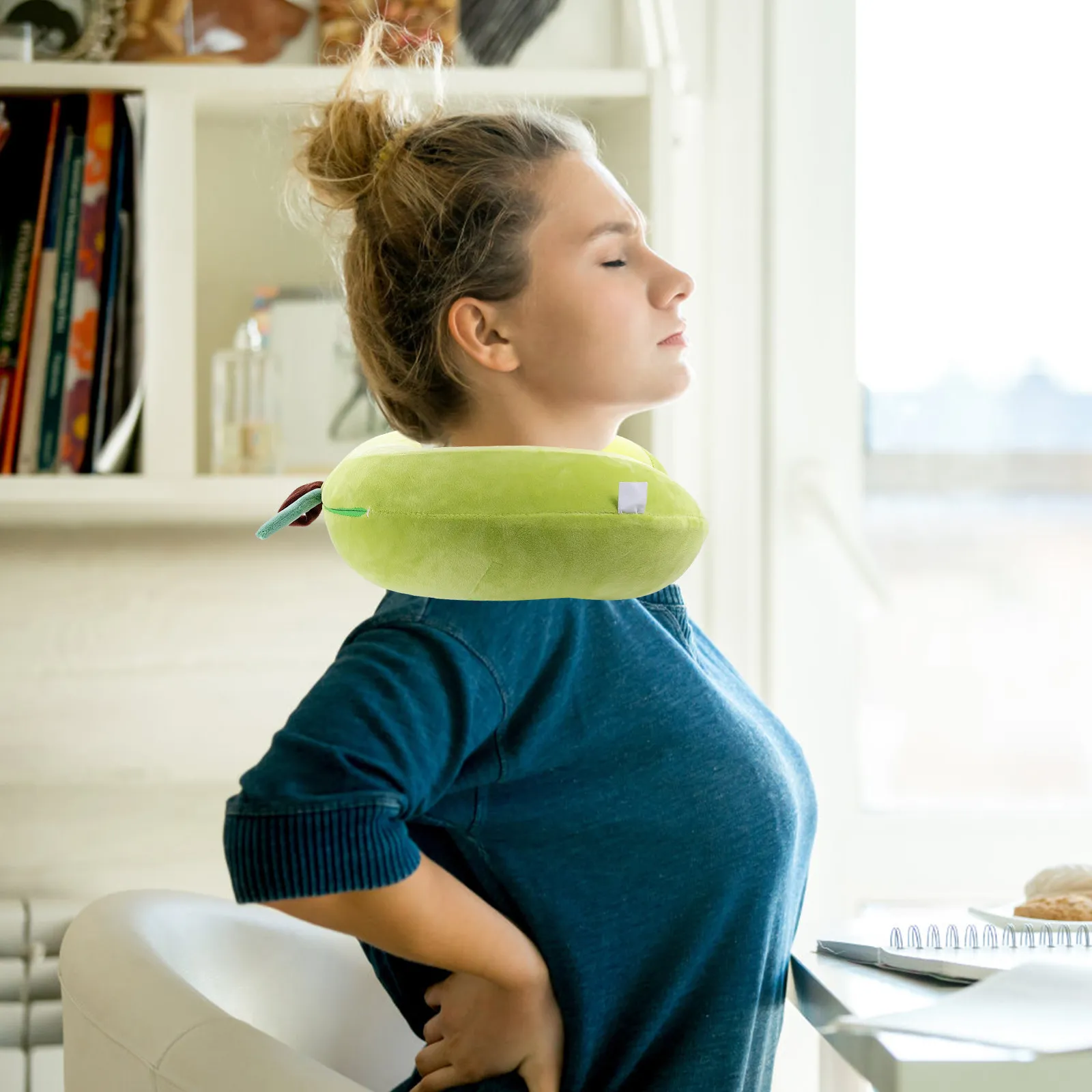 

U-образная подушка для шеи для детей, подушка для сна, съемная, моющаяся, с поддержкой шейного отдела позвоночника, для сна в самолете