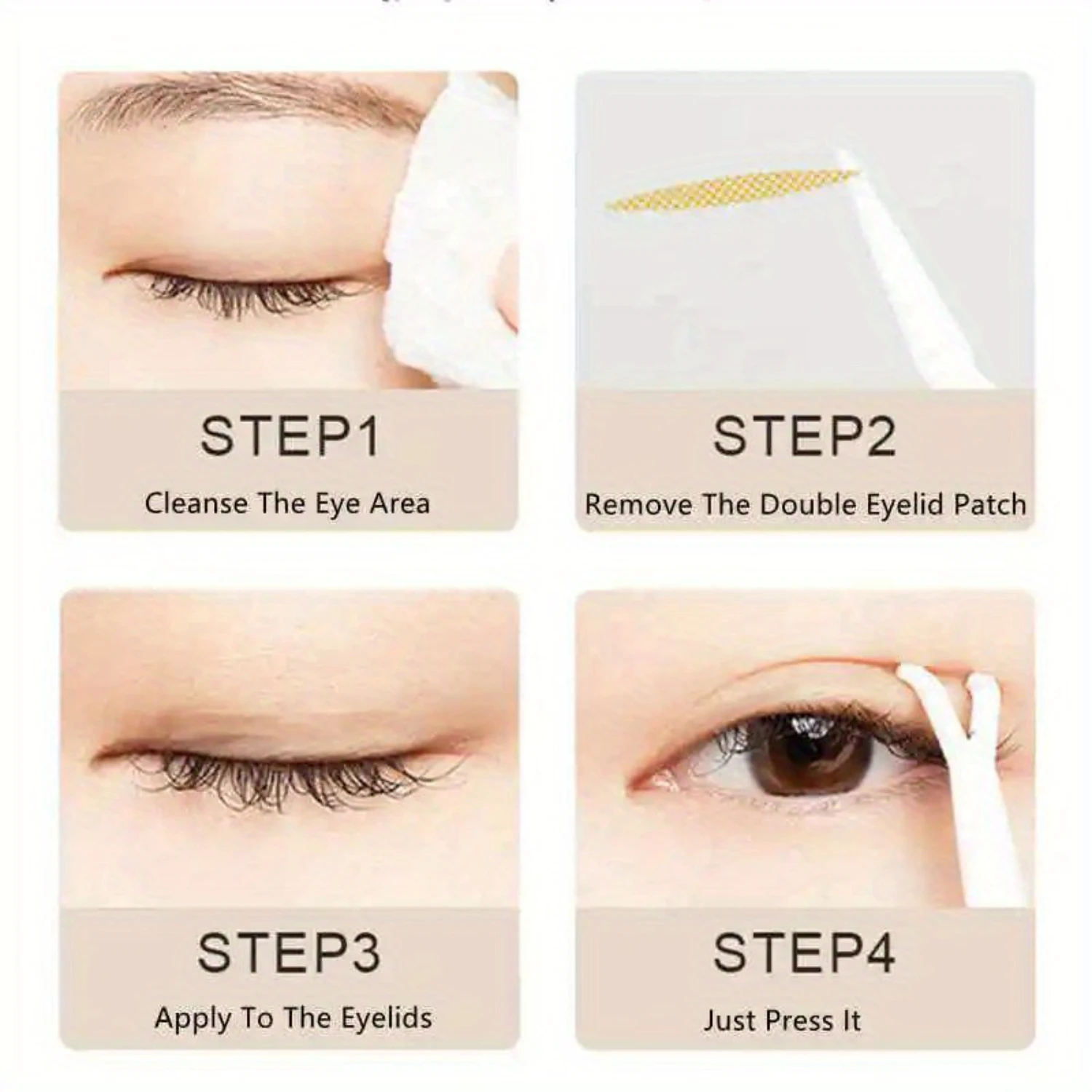 Double Eyelid Tape Stickers for Instant Eye Lift - Natural Look for Monolids & Uneven Eyelids, Easy Application Makeup Tool