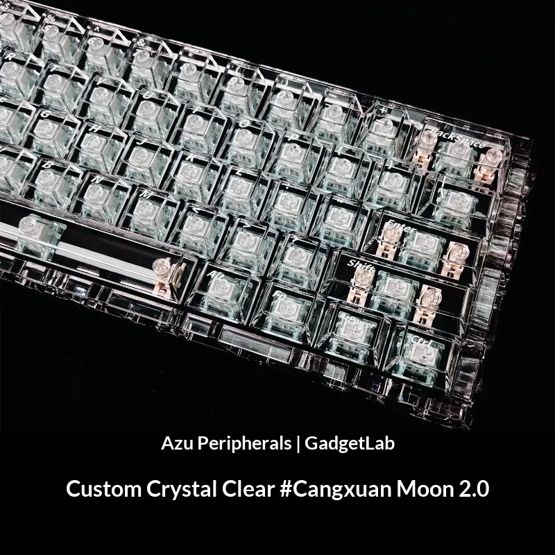 

Custom Crystal Clear 2.0 PC OEM Profile Keycaps | Mchose ace68, ace68, Wooting, Melgeek