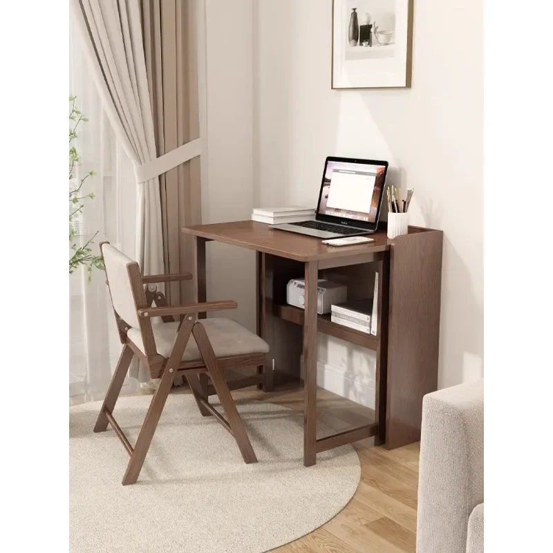 Solid wood folding chair Small apartment dining  Household stool Backrest Book desk Office study  Mahjong