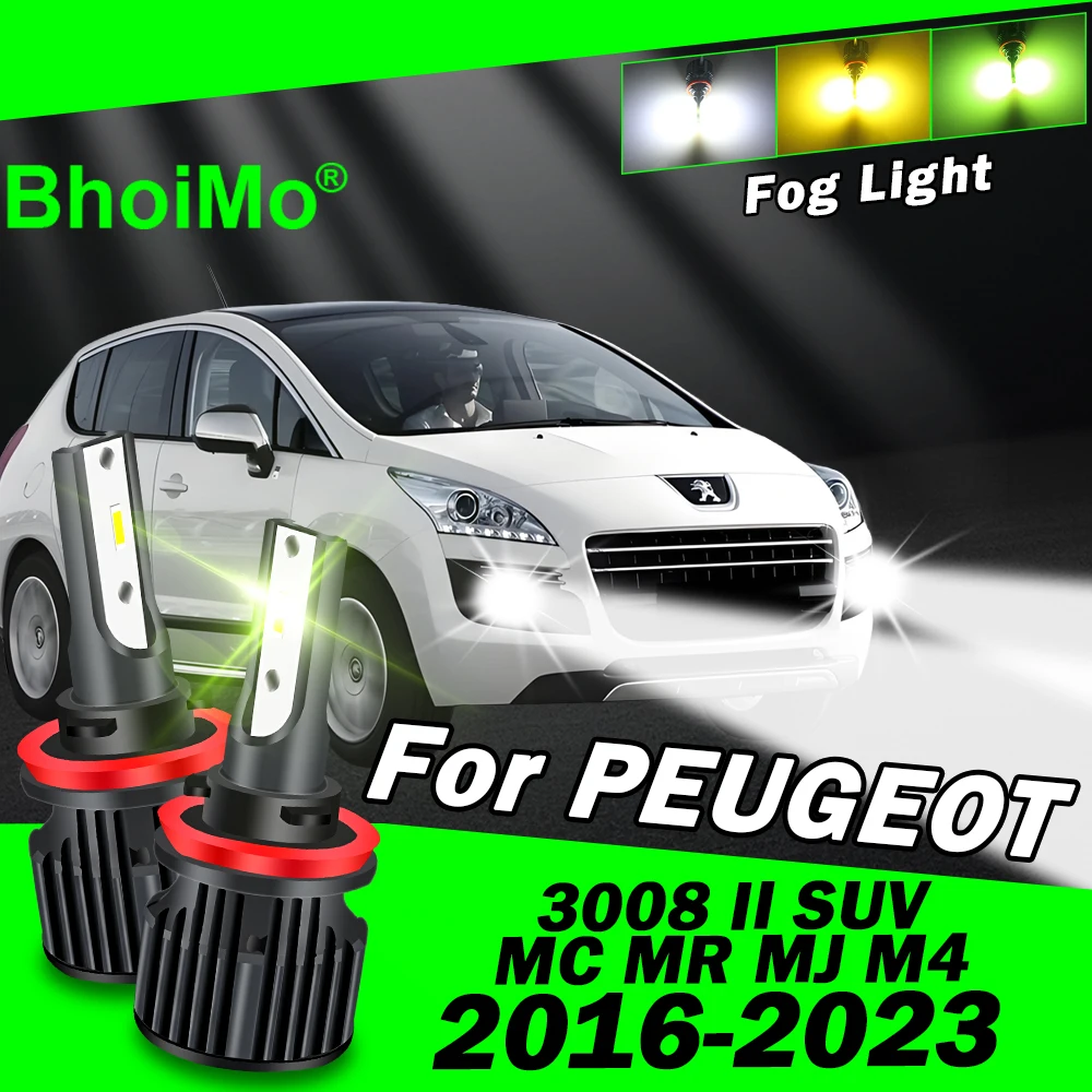

Передняя противотуманная фара BhoiMo для PEUGEOT 3008 II SUV MC MR MJ M4 2016 2023, светодиодная лампа 2017 2018 2019 2020 2021 2022
