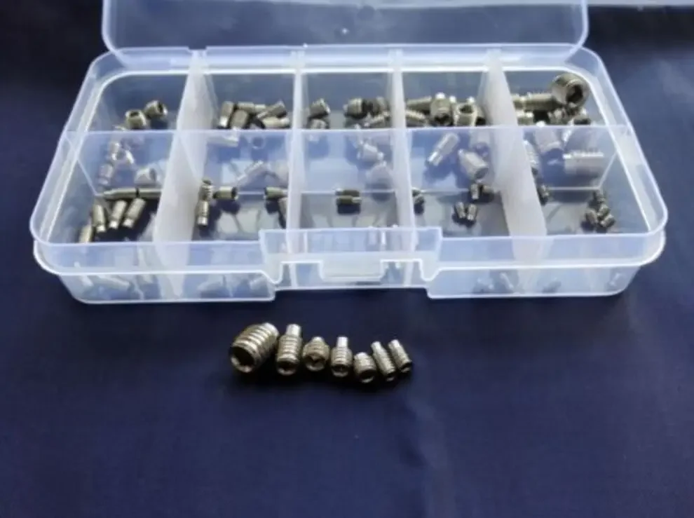 100pcs M3 M4 M5 M6 M8 Stainless Steel Allen Grub Hex Socket Grubs Male End Machine Screws