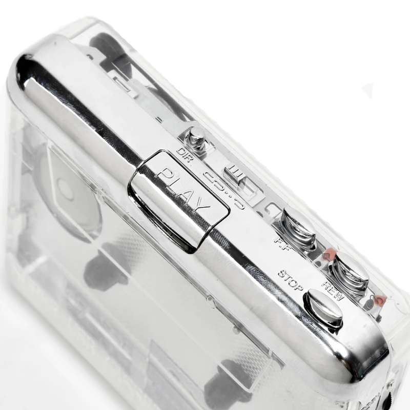 1Set Cassette To MP3/CD Type-C Walkman Audio Music Player Cassette Recorder Transparent