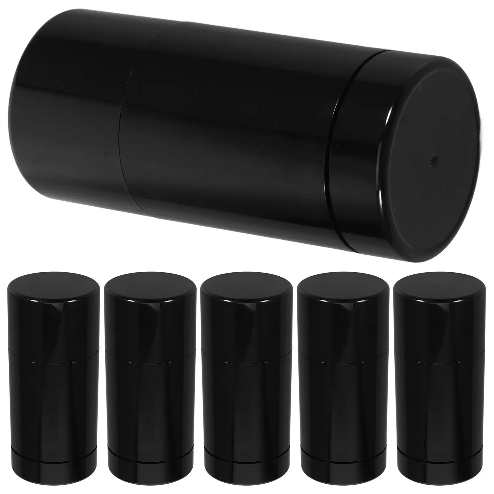 

6pcs Black Deodorant Bottles 50g Refillable Leak Deodorant Containers Proof Containers for Travel Personal Care