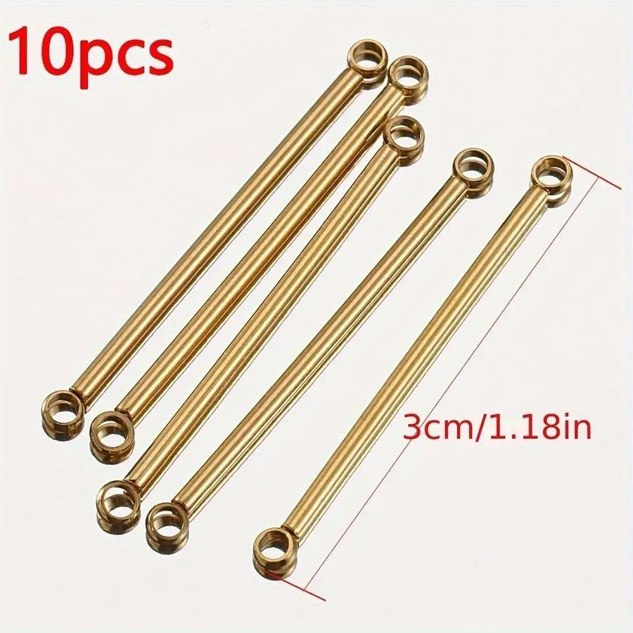 1/5/10/20/50/100pcs 304 Stainless Steel Ring Connectors in Gold Color for Fashion Jewelry, Dangle Earrings, and Handcrafted Neck