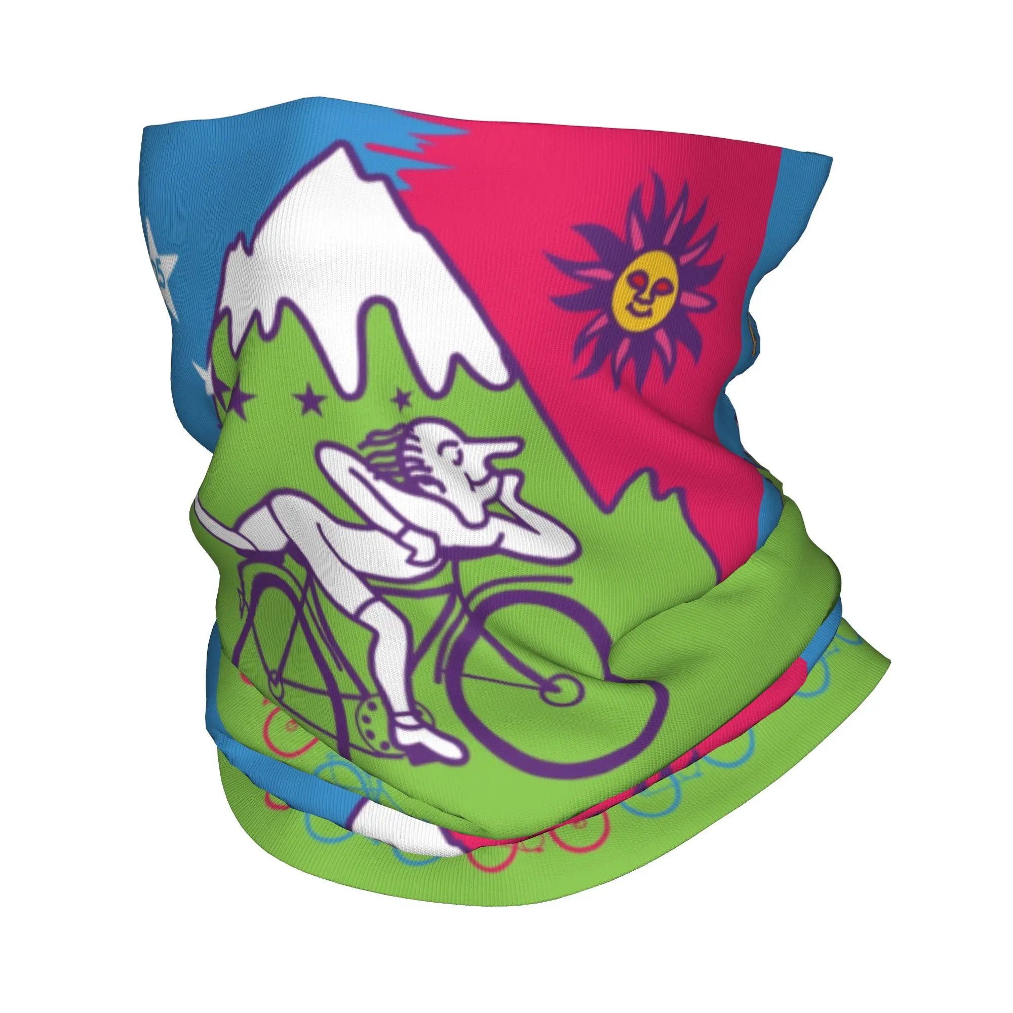 

Albert Hofmann LSD Bicycles Day Winter Headband Neck Warmer Hiking Camping Tube Scarf Acid Blotter Party Face Bandana Gaiter