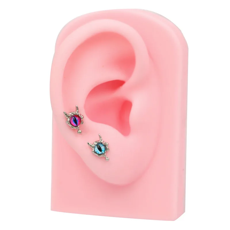Fashion Feather Eye Ear Nails Devil Piercing Ear Bone Nails Piercing Accessories Factory Straight DeliveryER116-1