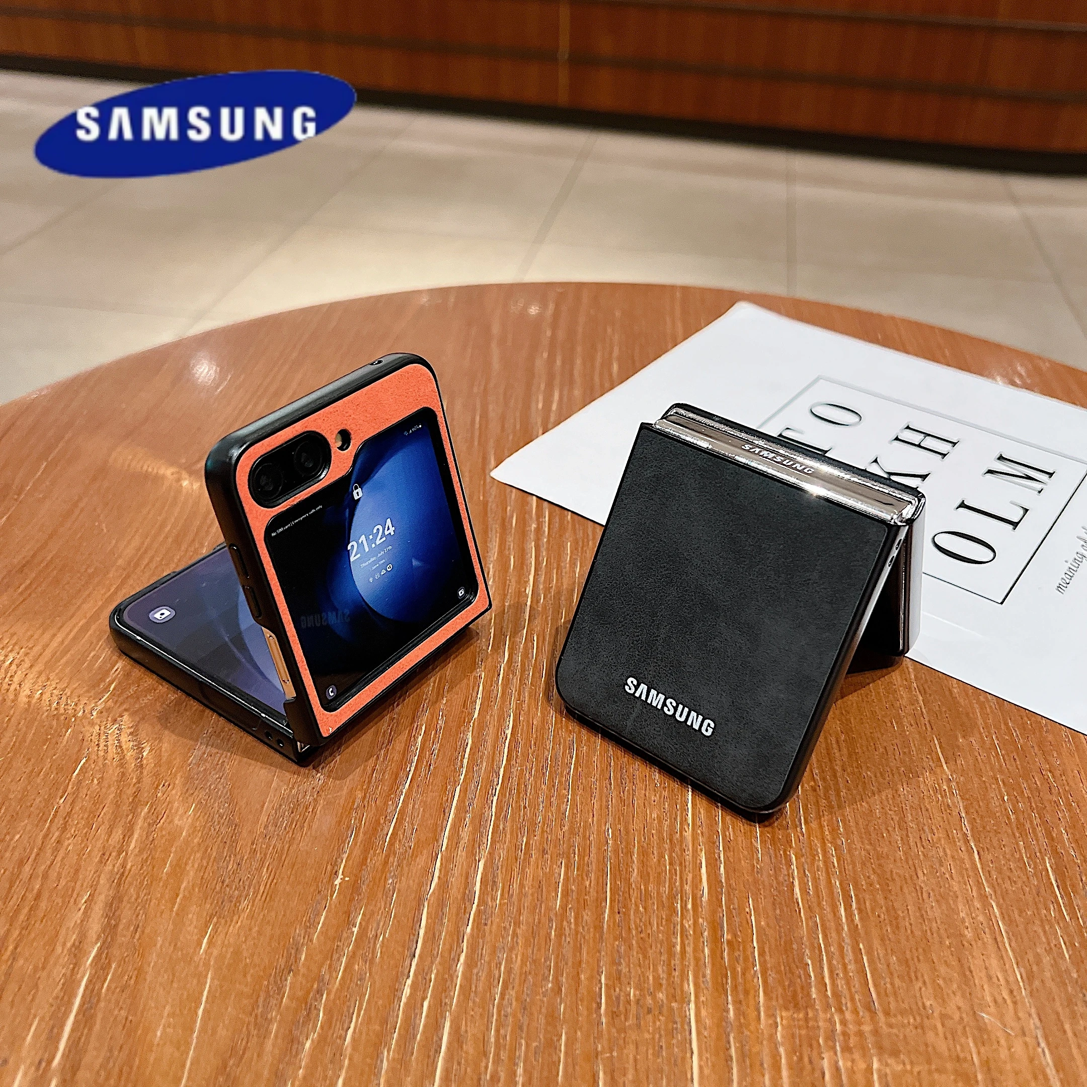 Luxury Business Suede Leather Soft Phone Case Samsung Galaxy Z Flip 7 6 5 4 Shockproof Matte Protective Z Flip6 5 4 3 Back Cover image 3