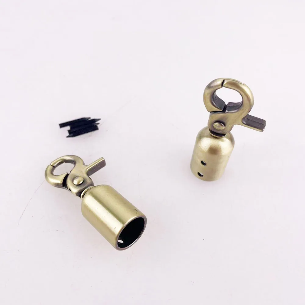 

5pcs Bag Hanger Metal Buckles 12.5x52mm Handbag Connector Cap Clasp Strap Stopper Cord Snap Hooks Hardware Accessories
