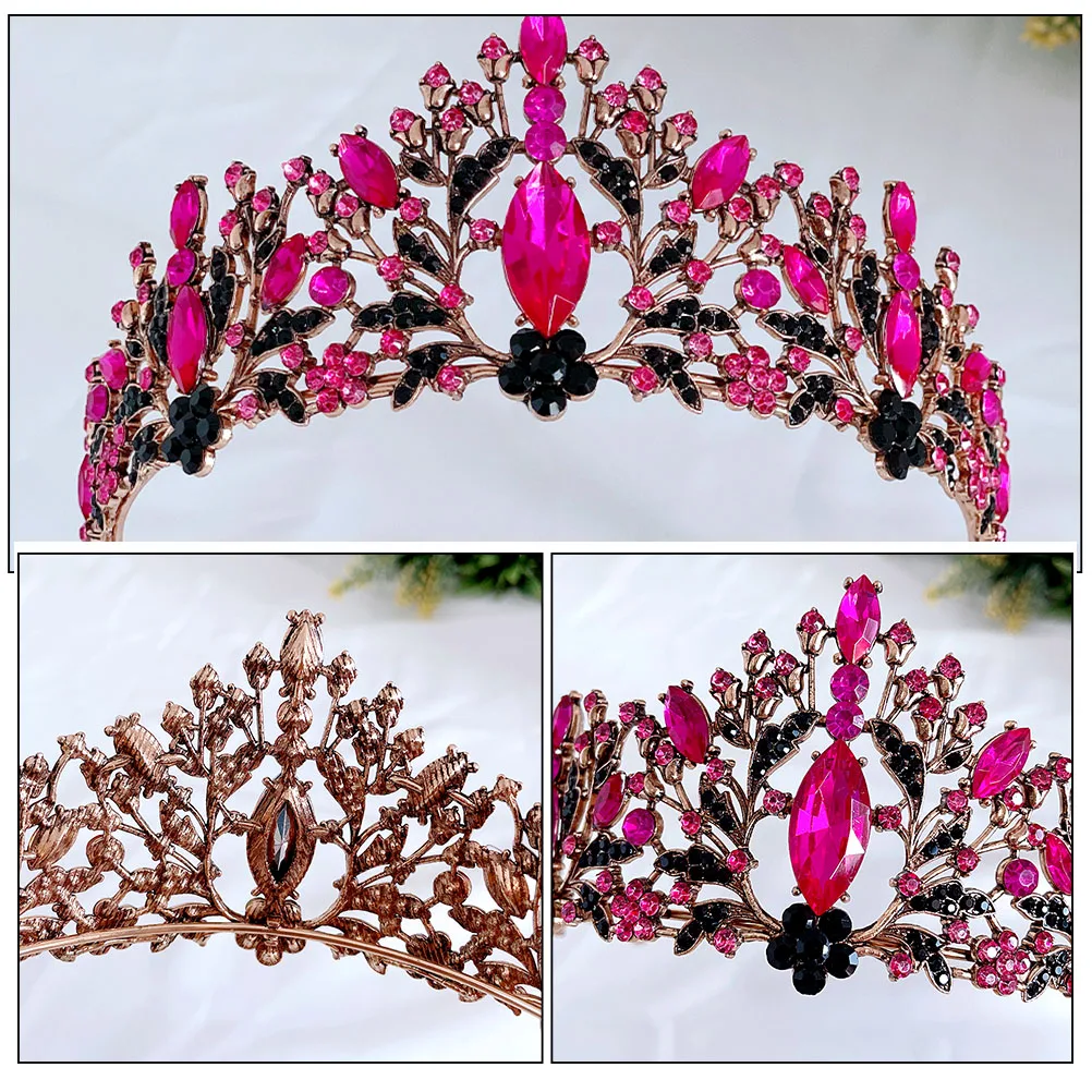 

Elegant Rhinestone Crown Headband Sturdy Comfort Fit Bridal Wedding Party Birthday Crown For Women Brides Bachelorette Crowns
