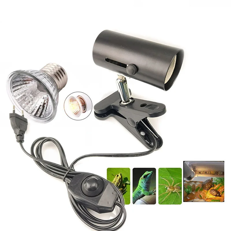 UVA UVB Reptile light lamp bulb Thermometer kit Turtle animal Heating heater Set Clip Bulb Lamp Holder Hygrometer Tortoises F2