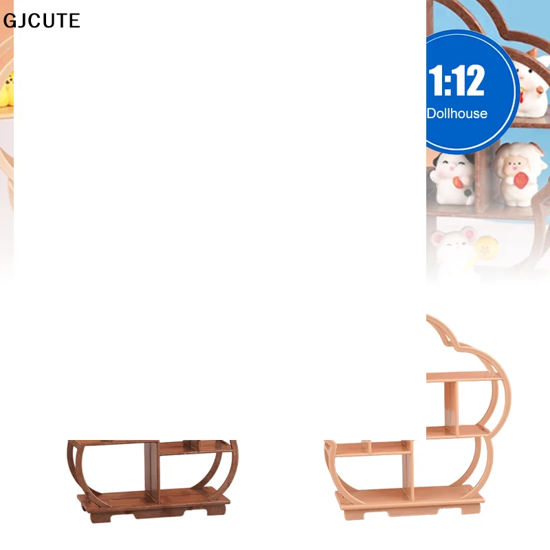 Estante vacío en miniatura para casa de muñecas, soporte de exhibición pequeño, estante de almacenamiento, modelo de decoración para el hogar, accesorios para casa de muñecas, 1:12