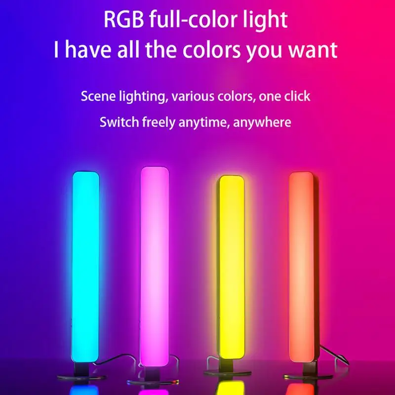Game Desk Lights Remote Control Mood Lamp Remote Control Color Changing Music RGB Ambient Lighting For PC Room Monitor Desk