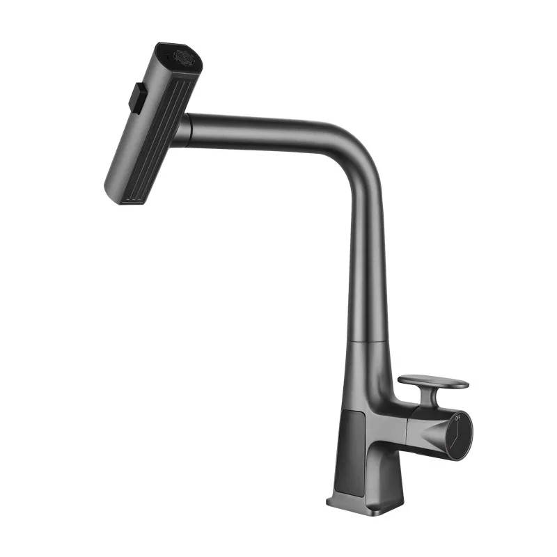 Lavello rotante ed estensibile per uso domestico da cucina, rubinetto con Display digitale, rubinetto multifunzionale a pioggia volante