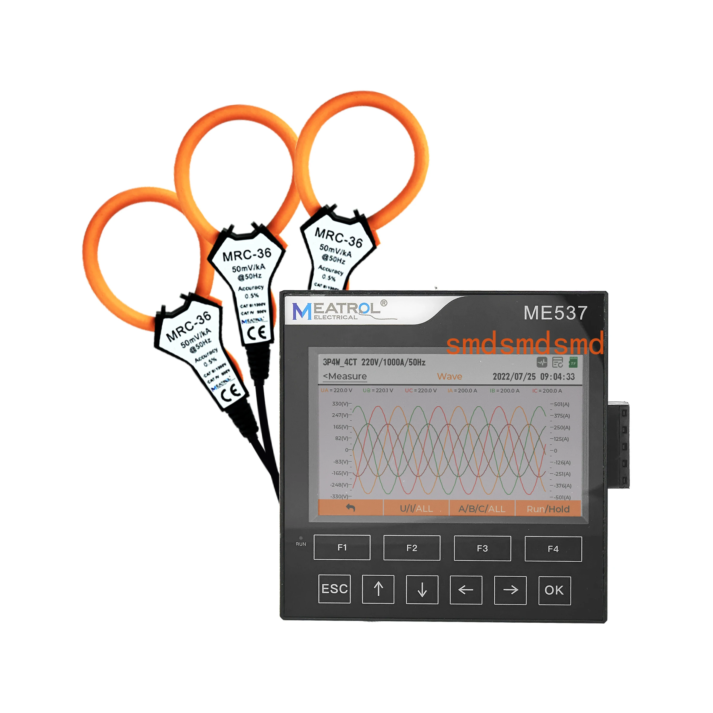 High Quality PQ Analyzer ME537 Panel Analyzer MEATROL Ethernet Modbus TCP Panel Type Rogowski Coil Energy Analyzer