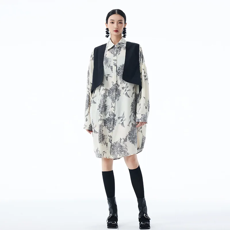 SuperAen Mode Gedruckt Kleid für Frauen Sommer Neue Koreanische Stil Lose Beiläufige Hemd A-line Kleid