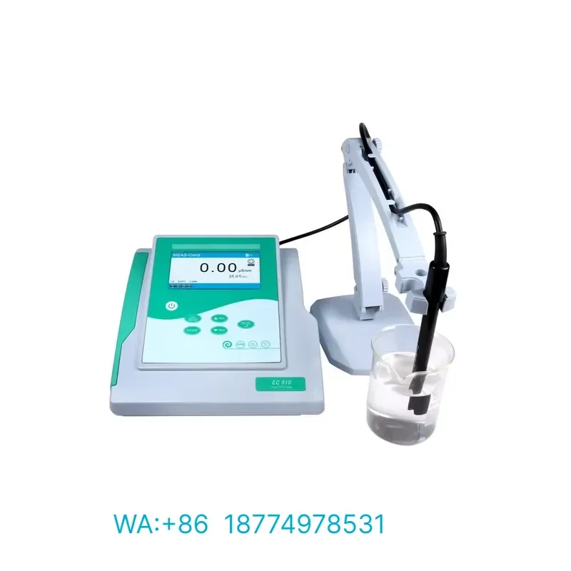 for NADE EC910 TFT Color Display Benchtop Conductivity Meter TDS Meter 0-200.0mS/cm Lab Water Quality Analysis Instrument