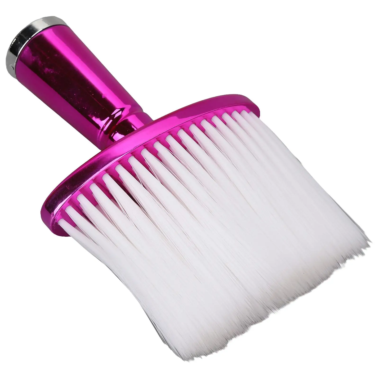 

Rosy Red Neck Brush – Soft Fiber Bristles, Electroplated – for hair Salon Essential