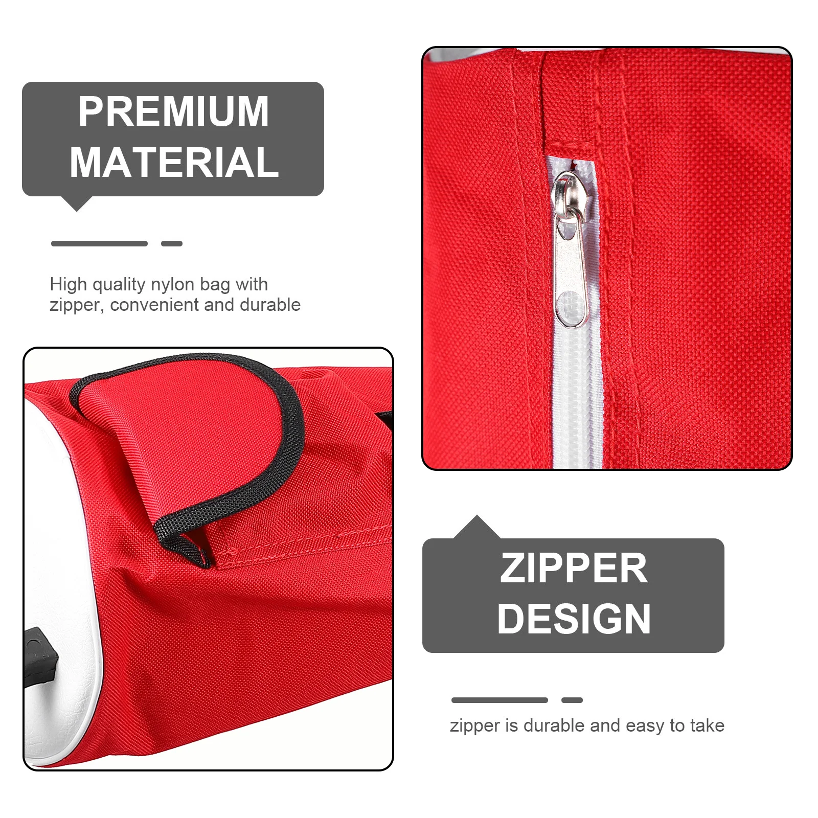 جولف التقاط أنبوب جامع المحمولة 2-قسم المسترد حقيبة نايلون كبيرة تحمل ما يصل ما يصل إلى 70 أداة لتخفيف الآلام #2