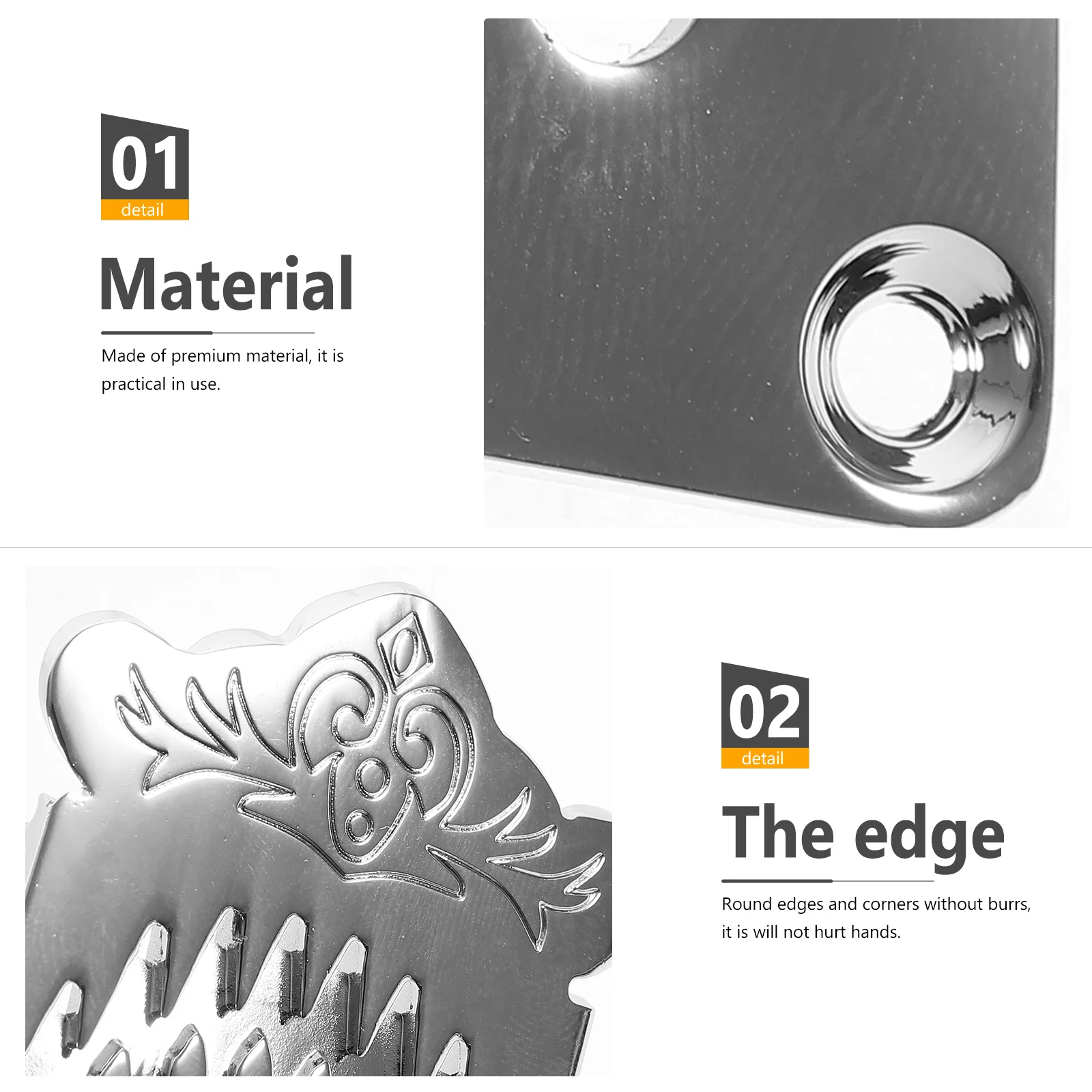 

Mandolin Tailpiece with Screws Drawing Board Accessory Silver Metal Parts