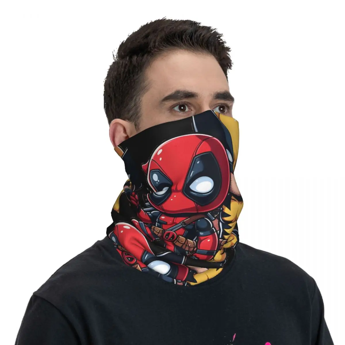 Impresso Neck Gaiter para Motocross, Lenço Rosto, Garras The Unfamy Bandana, Deadpool e Wolverine Filme, Disney Marvel