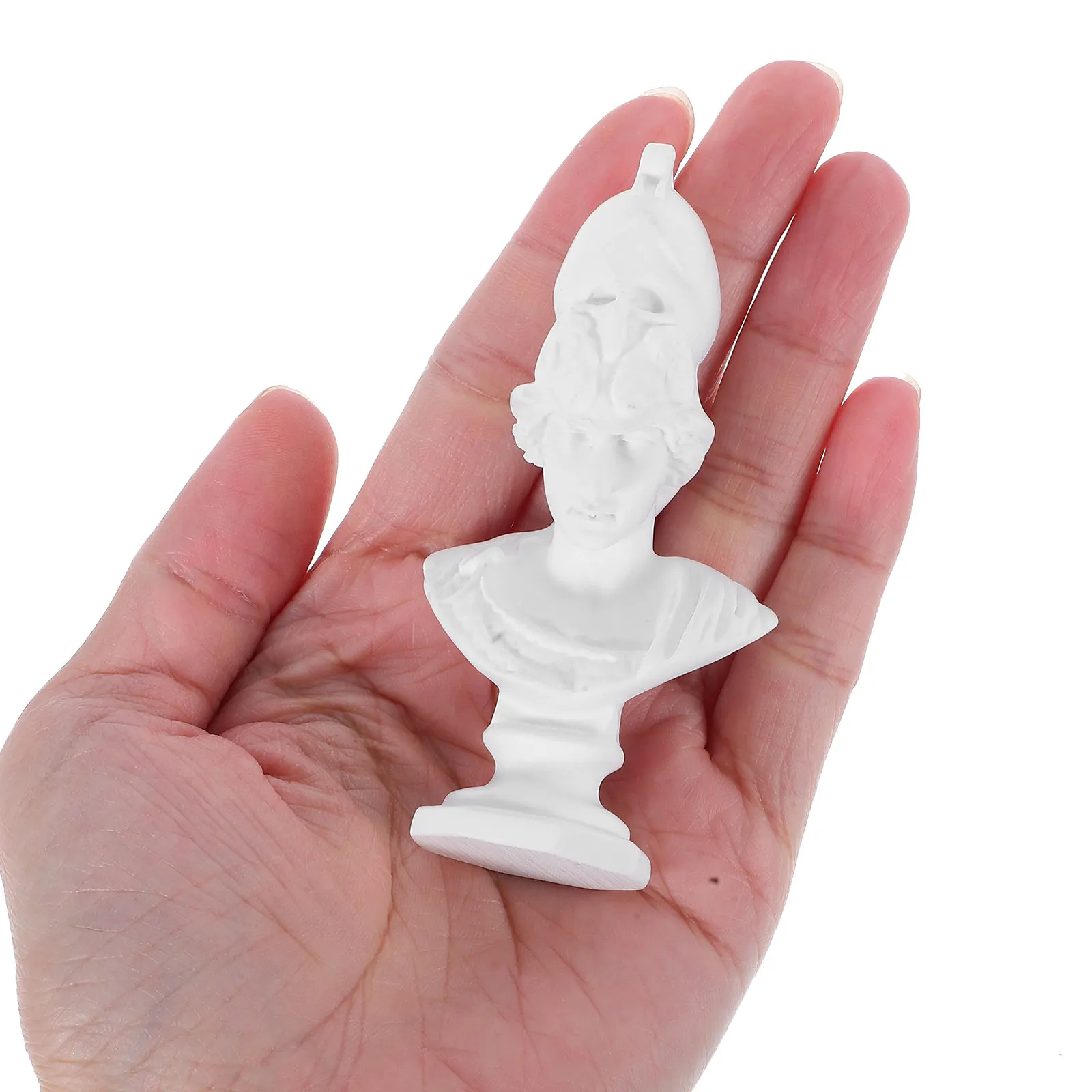 4 pcs Decoration Ornament Home Halloween Christmas New Year Home Statue Decor Athena Bust Statue Athena Statue Mini Miniature