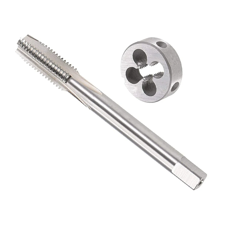 HUAZHICHUN 1 قطعة 3/4-10UNC 3/4-12UN 3/4-14UNS 3/4-16UNF 3/4-18UNS Tap + Die، HSS Tap and Die Set صنبور اليد اليمنى