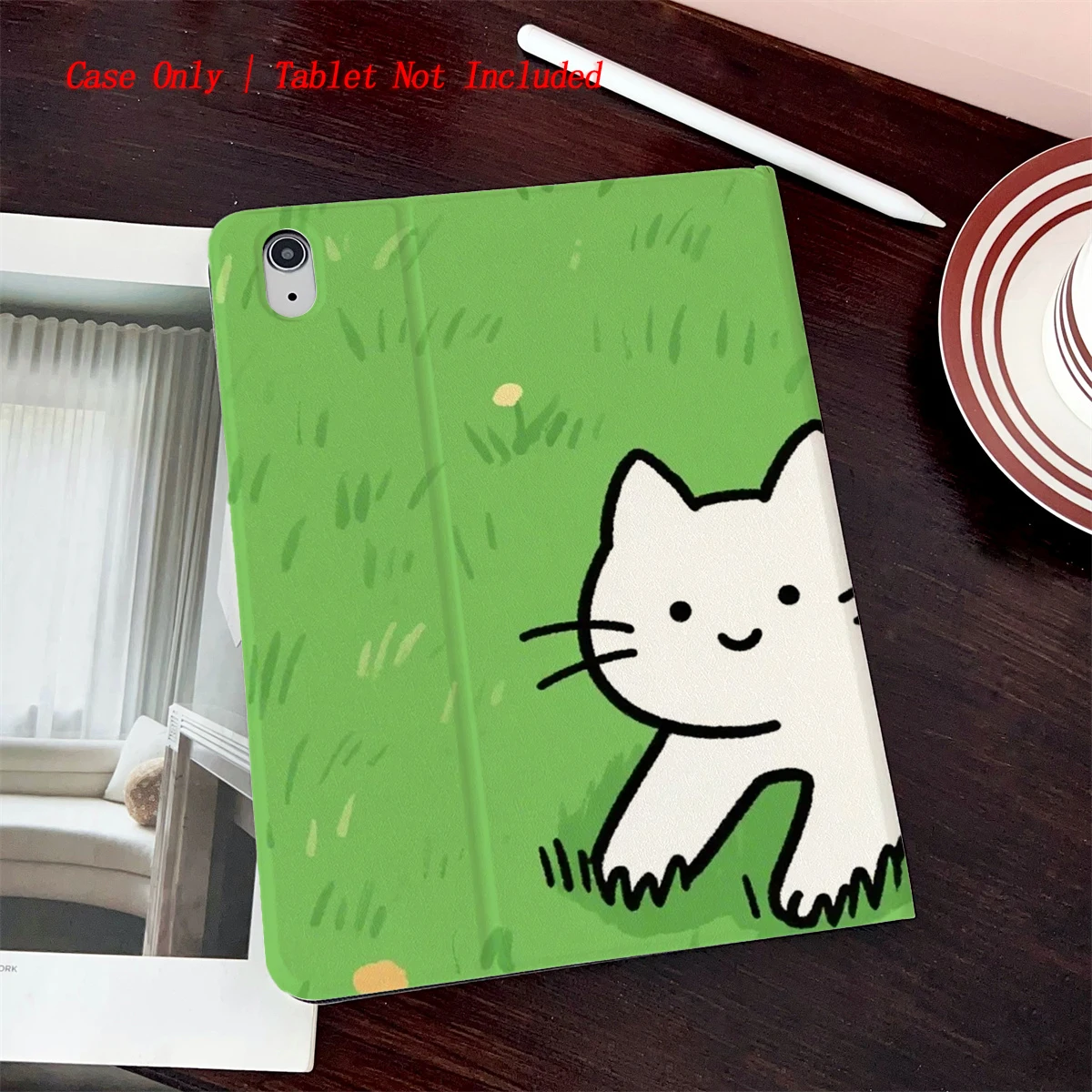 

2025 Cat Grass Pattern Print - Suitable for multiple Apple tablet cases of iPad/iPad pro/iPad air/iPad mini