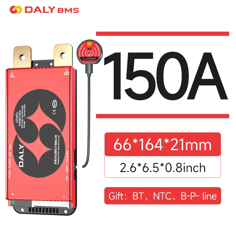 Daly BMS 4S lifepo4 12V 8S 24V BMS 16S 48V lifepo4 40A 60A 100A 150A 200A 250A 300A 400A 500A RS485 KAN voor Victron Deye Pylon