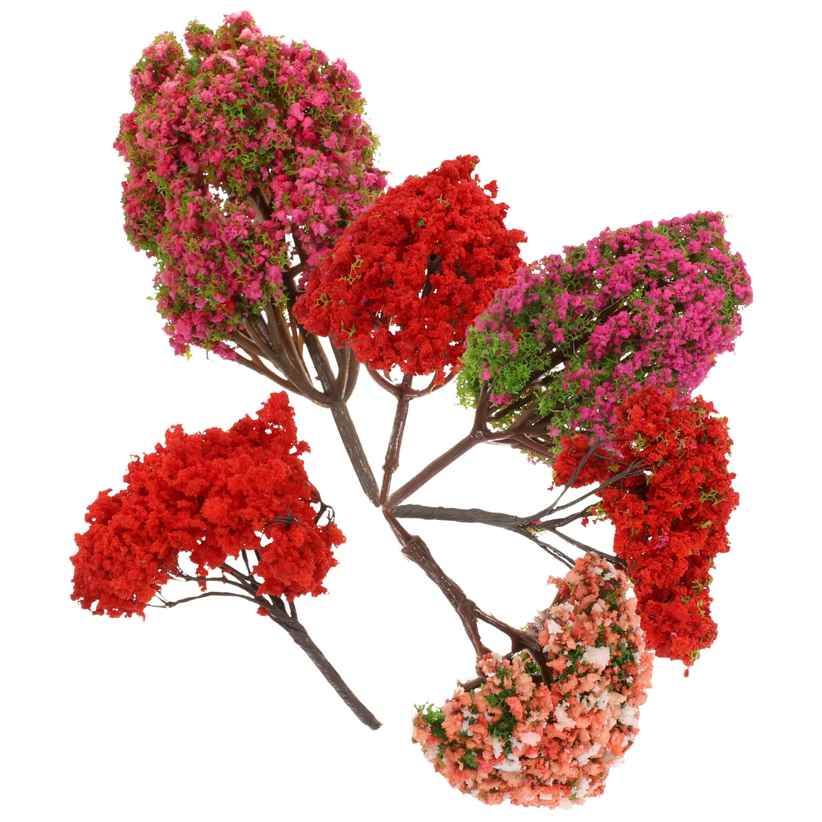 

6pcs Simulated Plant Ornaments Mini Trees Artificial Pine Landscape Decorations for Garden Terrarium DIY Realistic Shape Fine