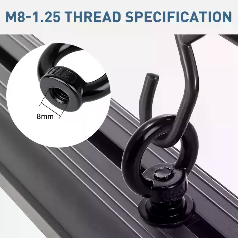 /PFU/Bolt Eye Nut Kit Stable Support Stainless Steel T Track Mount Tie Down High Hardness For Holding Tie Down Straps T