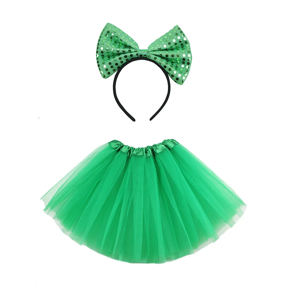 Jupe tutu et groupe de sauna à paillettes Everver, jupon en tulle et maille, tenue de paupières, vert