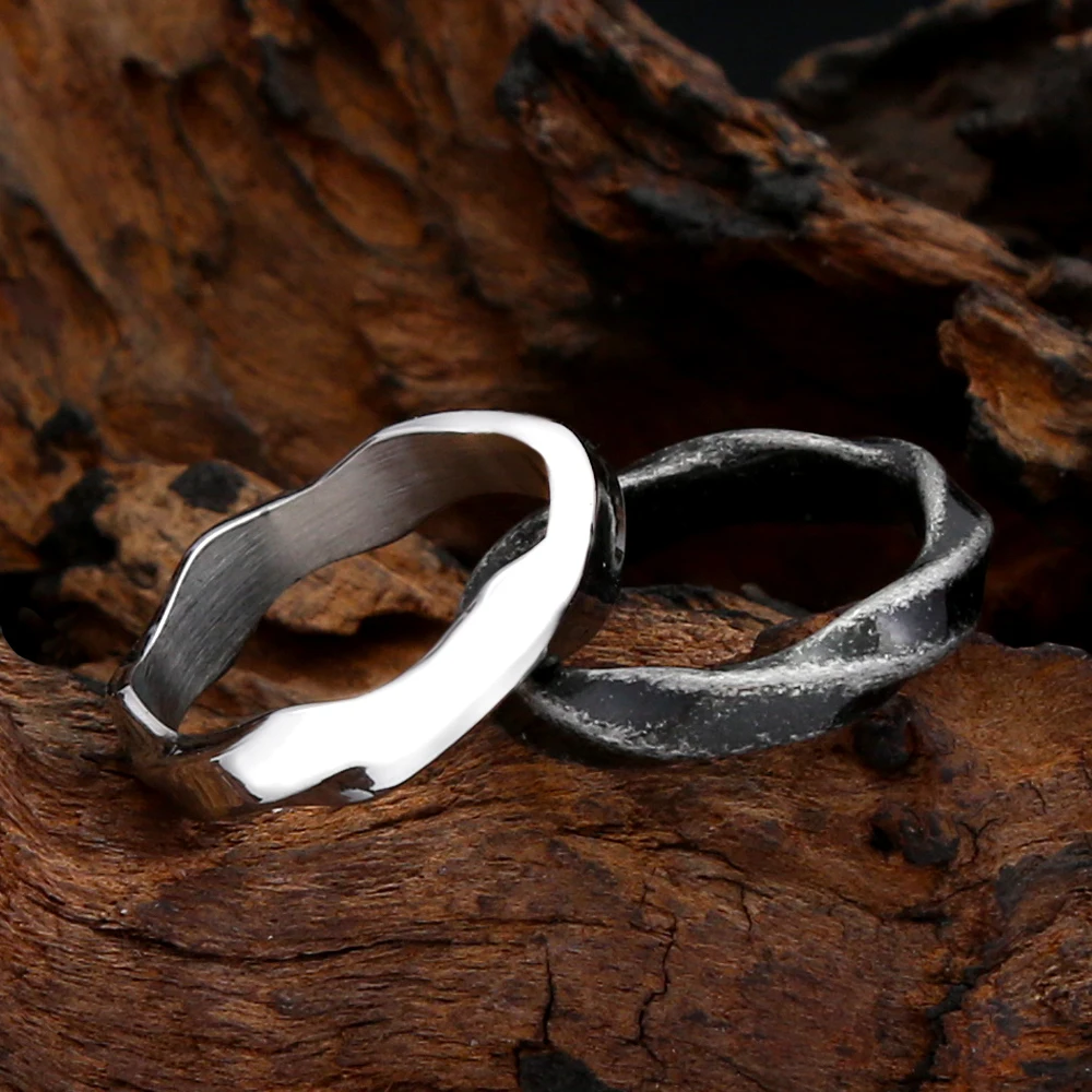 Vintage Twisted Mobius Eternity Ring Stainless Steel Simple Endless Love Couple Ring Presents For Men Party Fashion Jewelry