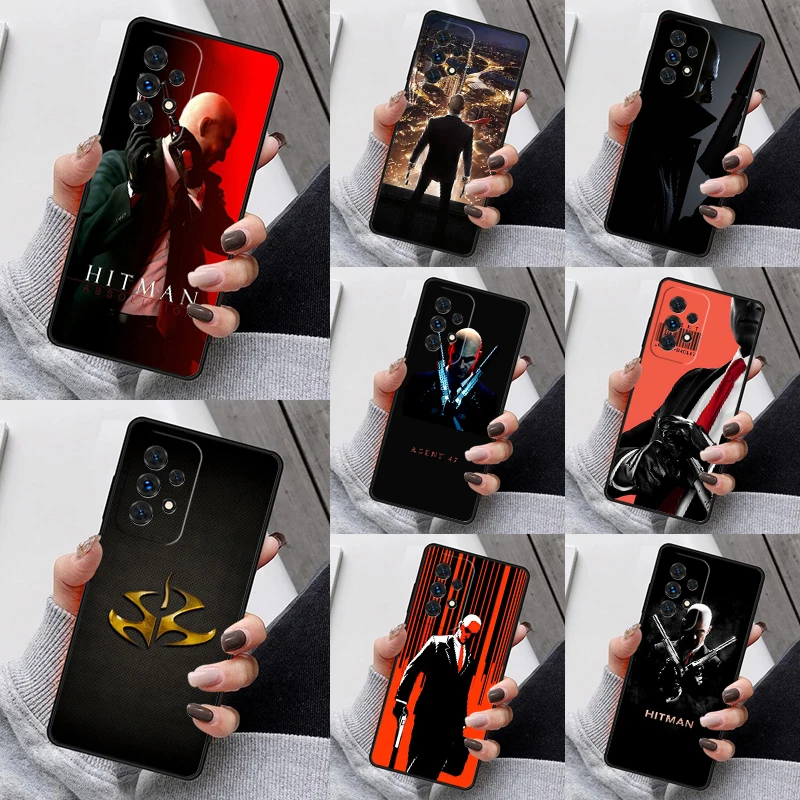 Man Hitman Agent Phone Case For Samsung Galaxy S23 S21 S20 FE S24 S22 Ultra Note20 S10 S9 S8 Plus A40 A52 A12 A13 A53