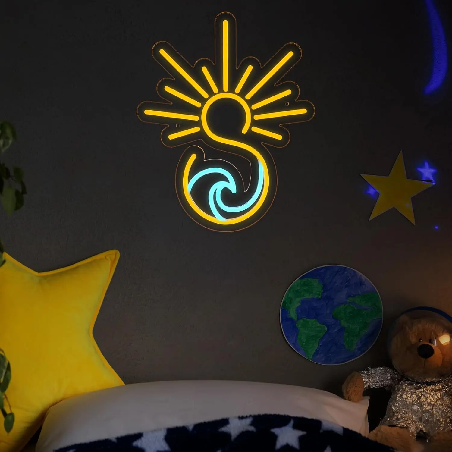 Sunrise Sunset LED Neon Sign USB Dimmable Neon Light Sign for Gameroom Bedroom Bar Livingroom Birthday Party Gift Wall Decor