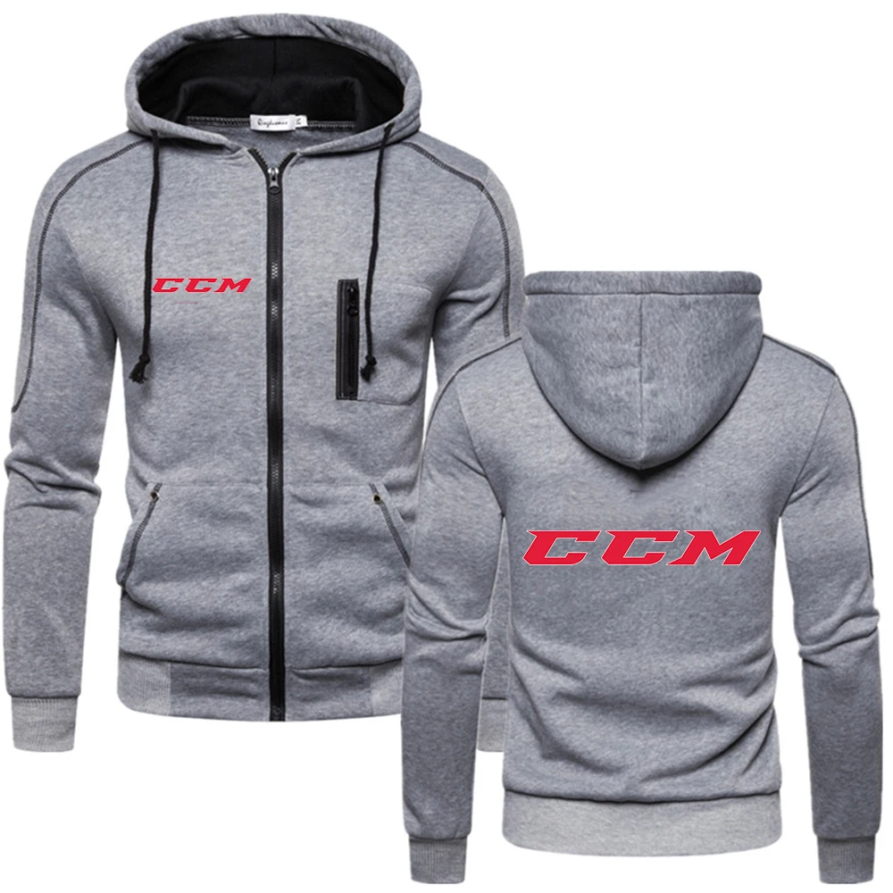 2023 Spring Autumn CCM Printed Men's New Hooded Long Sleeves Jackets Outdoor High Quality Fashion Zip Hoodies Cardigan Coats Top