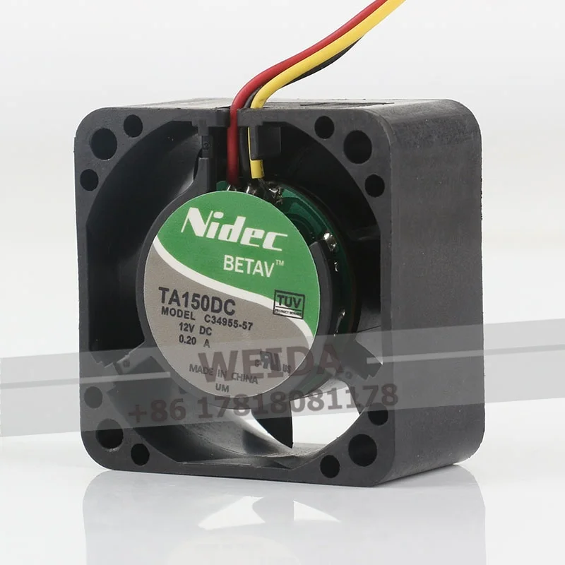 Nidec DC 12V 0.20A 4020 Large air C34955-57 Cooling fan 4CM volume cabinet server 40X40X20MM Speed measurement