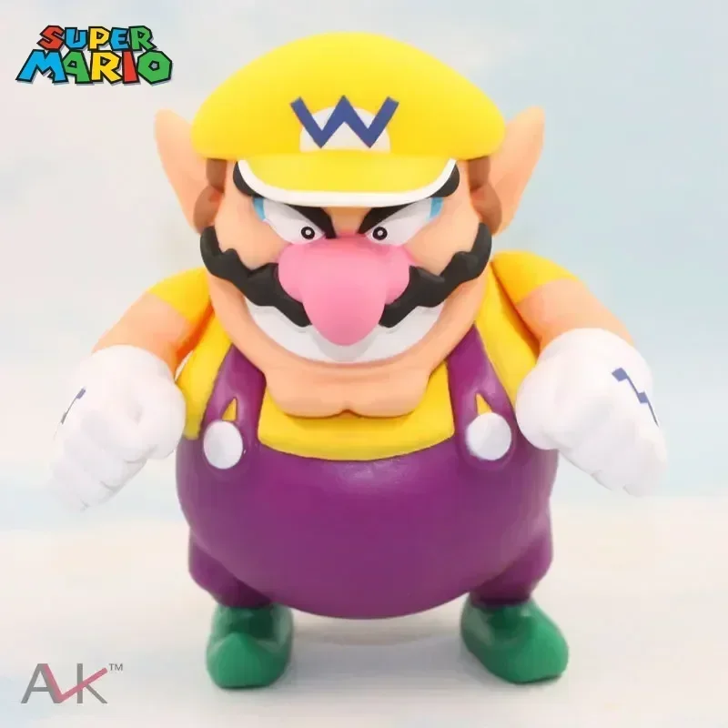 12 cm Gioco Marios Bros Anime Wario Action Figure Kawaii Modello da collezione Giocattoli Decorazione desktop Ornamenti Regalo di compleanno per bambini