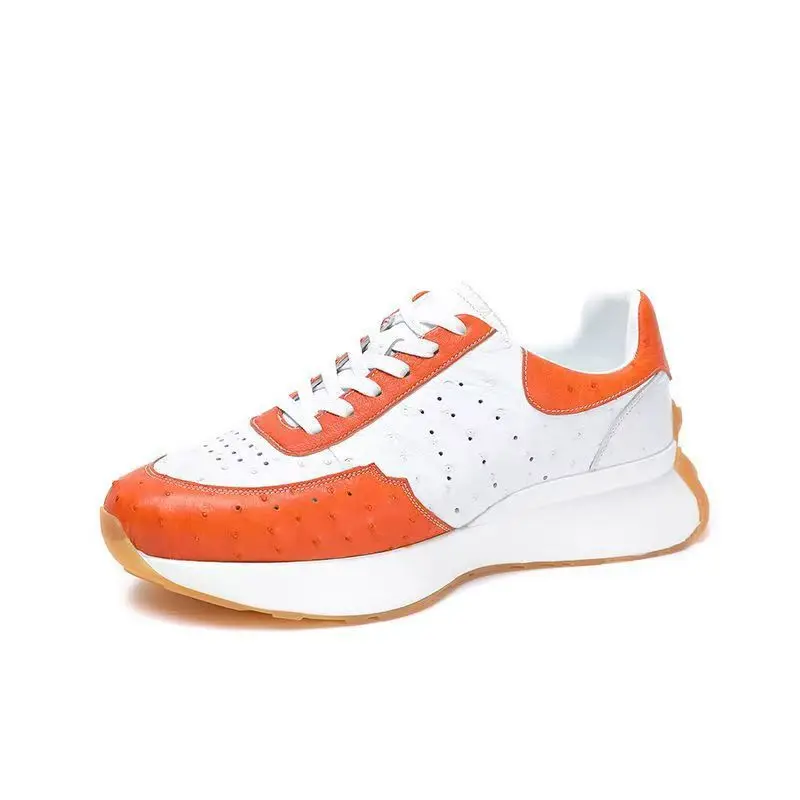 2026 new arrivel real ostrich skin casual shoes men,sneakers PDD790