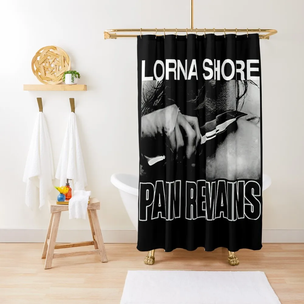 

Pain Remains Shower Curtain Bathroom Fabric Bathroom Box Shower Waterproof Toilet Accessories Bathroom Curtain