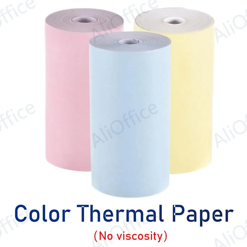 3 Rolls Color Thermal Paper Roll 57*30mm Bill Receipt Photo Paper Clear Printing for PeriPage A6 Pocket Thermal Printer